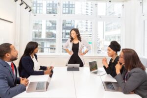 Group of people having a meeting