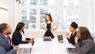 Group of people having a meeting